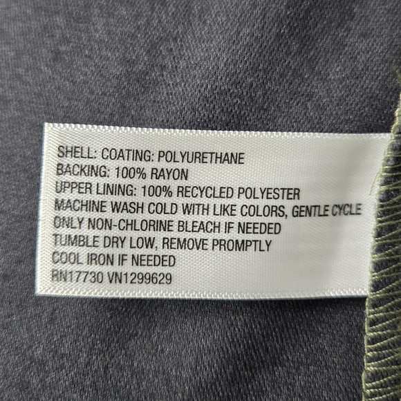 NWT Wild Fable Faux Leather Olive Green Zippered Mini Dress w/Pockets - Picture 14 of 15